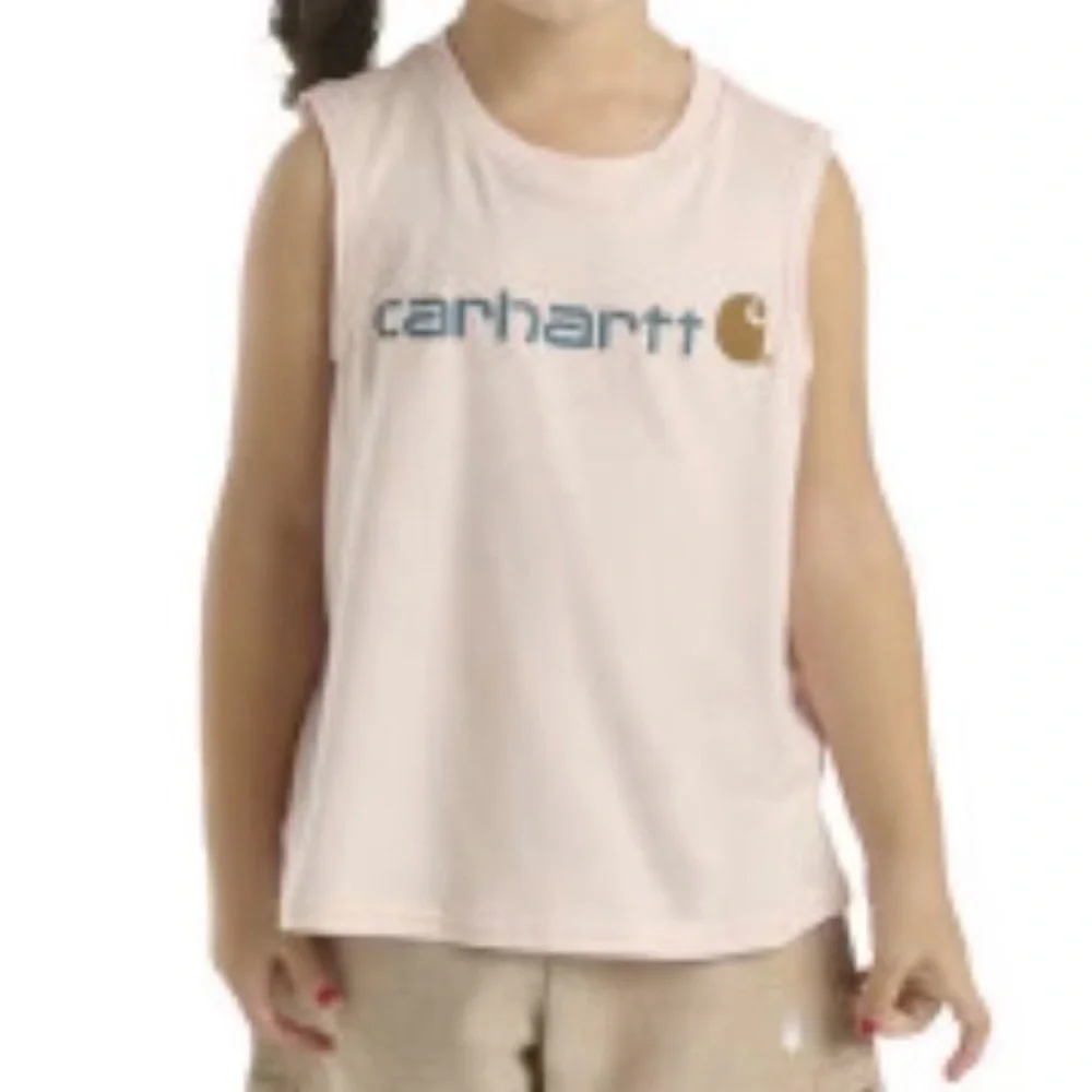 NWT YOUTH SLEEVELESS CAMPING T-SHIRT - POTPOURRI SZ 6